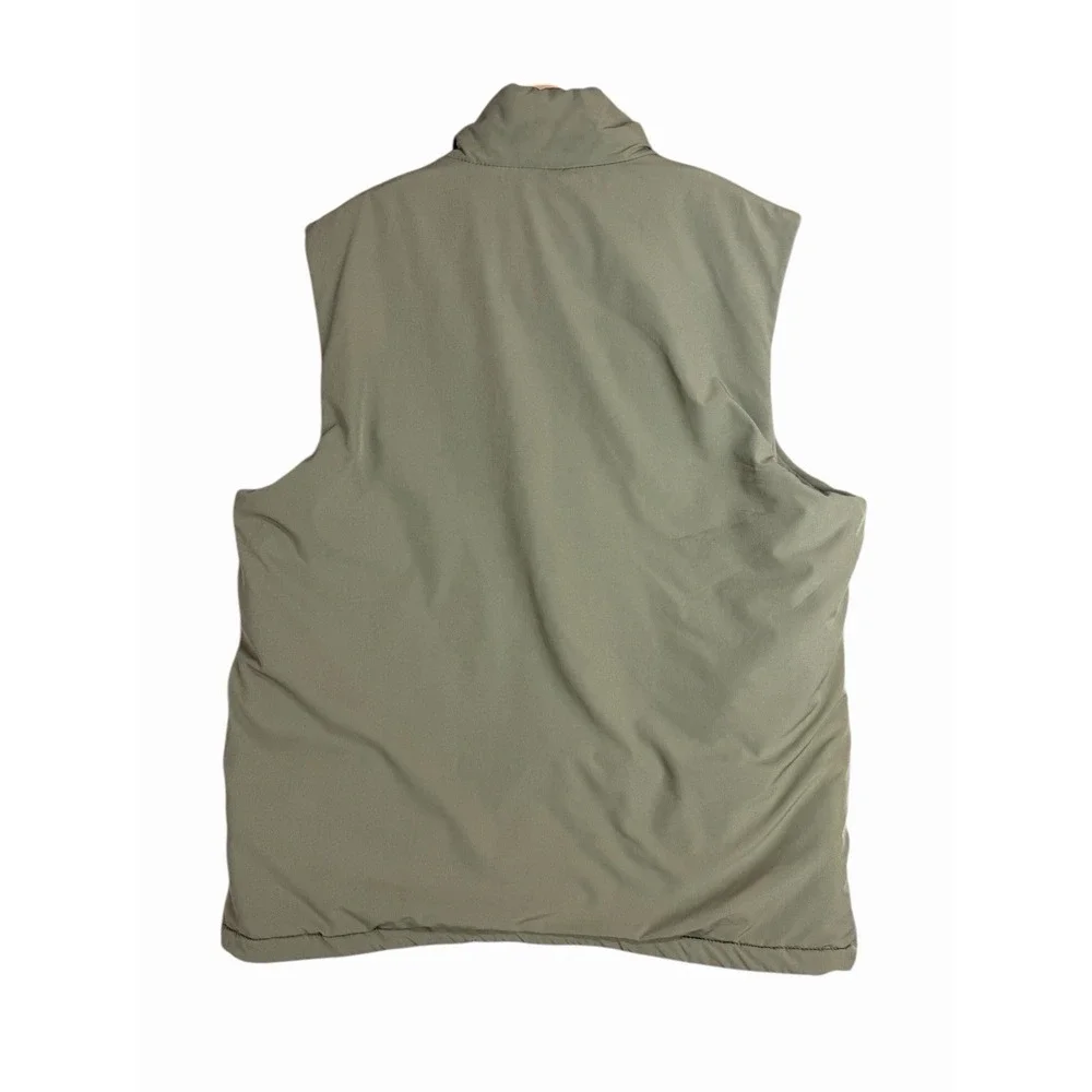 New Balance Mens Puffer Tech Vest Green Full Zip Water Resistant Size M